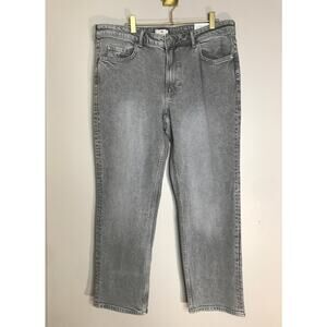 H&M Gray Slim Ankle Length Jeans Womens 16 Stretch
